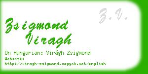 zsigmond viragh business card