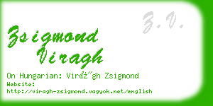 zsigmond viragh business card